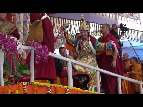 Khandro La Tseringma, With The Dalai Lama, Karmapa, Sakya Trizen, and Ganden Tripa. 2012