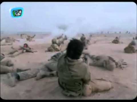 Iran & Iraq War, light armed Iranian troops attacked by helicopters (Operation Beit ol-Moqaddas)