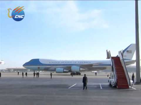 APEC: US President Barack Obama arrives in Beijing