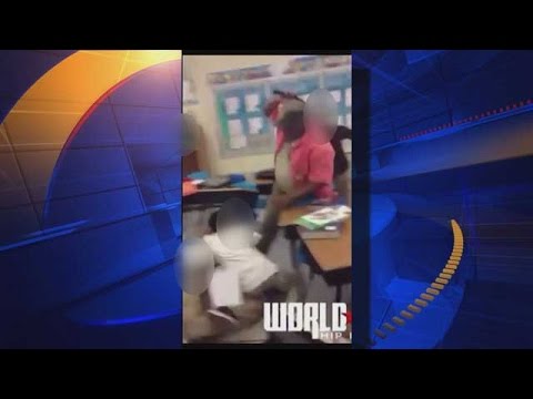 Video shows substitute teacher using belt to discipline students