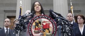 File photo of Baltimore state attorney Marilyn Mosby speaking on recent violence in Baltimore