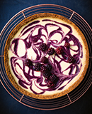 Blackberry swirl cheesecake