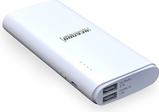 AFENDO® 16000mAh Ultra-Kompakt tragbare Ladegerät Pack Externe Mobile Backup Batterie USB- Ausgang Portable smart Starker Power Bank (Externer Akku-Pack und Ladegerät) Dual USB (2,1 A / 1,0 A Ausgang) mit hoher Kapazität Notfall Ladegerät für iPad, iPad 2,3, iPhone 6, 5S, 5C, 5, 4S, 4, 3Gs 3G, 3, iPod, Blackberry, HTC, Android, Samsung, Nokia, Sony, Motorola, alle Generationen Mp3 Mp4 Player und Smart Phones und Bluetooth-Lautsprecher, Bluetooth-Kopfhörer, die meisten Bluetooth-Geräte 5V und anderen digitalen Geräten (Apple-Adapter-30-Pin-und lightning, nicht enthalten) mit 18 Monate Herstellergarantie (weiß)