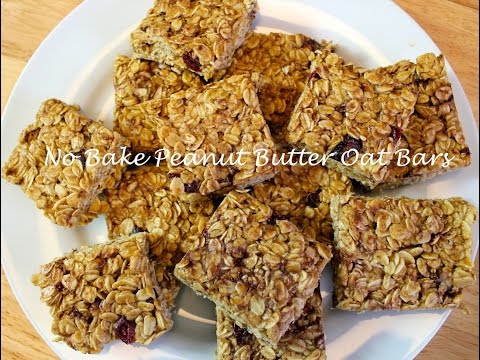 No Bake Peanut Butter Oat Bars