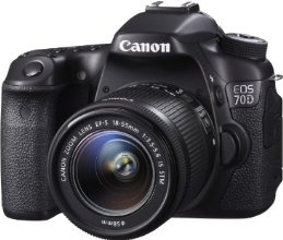 Canon EOS 70 D - Cámara réflex digital de 20.2 Mp (pantalla articulada 3", estabilizador, vídeo Full HD), color negro - kit con objetivo 18-55mm f/3.5