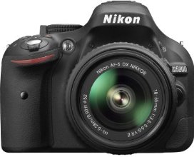 Nikon D5200 - Cámara réflex digital de 24.1 Mp (pantalla 3", estabilizador óptico, grabación de vídeo), negro - kit con objetivo Nikkor AF-S DX 18-55 mm f:3.5 VR II