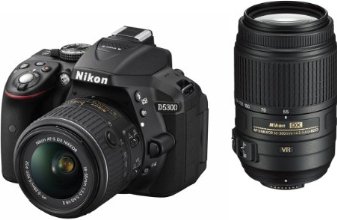 Nikon デジタル一眼レフカメラ D5300 ダブルズームキット ブラック 2400万画素 3.2型液晶 D5300WZBK