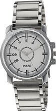 Pulse Analog White Dial Men's Watch - PL0704