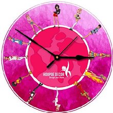 Hoopoe Decor Fashion Girl Trendy Designer Wall Clock