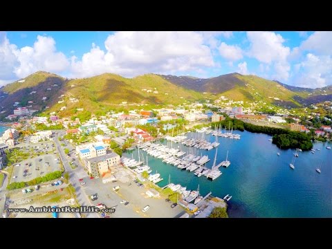 Aerial Tour of Road Town, Tortola, in the British Virgin Islands, CARIBBEAN!