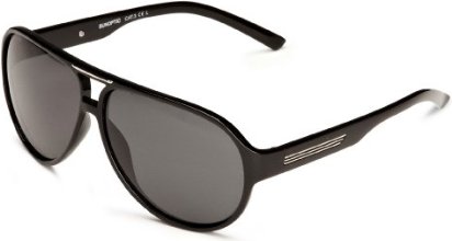 Sunoptic SP114 Aviator Men's Sunglasses Black One Size