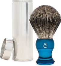 Shave Finest Badger Hair Travel Shaving Brush, Blue