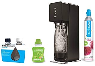 Sodastream SOURCE Machine à soda noire + pack 2 bouteilles Fuse 0.5L +1 concentré limonade 375ml