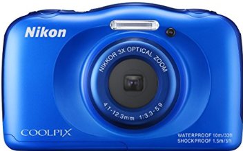 Nikon COOLPIX S33 Waterproof Digital Camera (Blue)