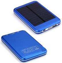 eyeCam 5000mAh Solar Ladegerät Universal externes Akku Batterie Netzteil Power Charger für Smart Phone Handys MP3 Player Navi Ebook reader PDA mini Speaker iPhone, iPad, iPod, Samsung Galaxy, Motorola, HTC, LG, Nokia, Sony Ericsson, Samsung Tab Farbe: blau