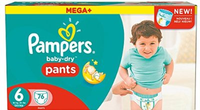 Pampers Baby Dry Pants Größe 6 extra large 16 plus kg Mega Plus Pack,76 Stück