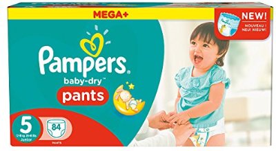 Pampers Baby Dry Pants Größe 5 Junior 12-18 kg Mega Plus Pack, 84 Stück