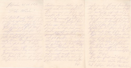 Heinrich Echtermeyer an seinen Bruder Bernhard Echtermeyer, Feldpostbrief anlässlich des Weihnachtsfestes 1916 (25. Dezember).