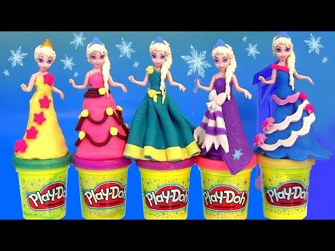 Play Doh Design a Dress Elsa's Flip 'N Switch Castle MagiClip Disney Frozen Fashion 2015 Magic Clip