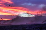 AH-64 Apache helicopters demonstrate their weapon systems during a live-fire exercise as part of Operation Dragon Spear on Fort Irwin, Calif., Aug. 5, 2015. The demonstration included a forcible entry operation with Army and Air Force units showcasing the U.S. global response force's ability to deploy, fight and win.