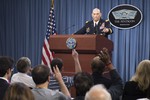 Army Chief of Staff Gen. Ray Odierno addresses issues facing the Army and the nation during a news conference at the Pentagon, Aug. 12, 2015.