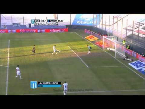 Gol de Camacho. Quilmes 0 - Racing 1. Fecha 18. Primera División 2015. FPT.