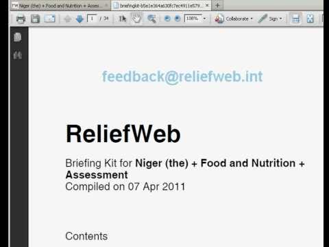 ReliefWeb: How to Create a Briefing Kit