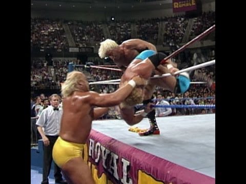 Ric Flair enters at No. 3, winning the Royal Rumble Match