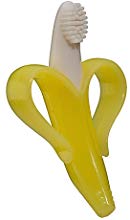 Baby Banana Brush Mordedera-Cepillo Dental Suave y Flexible, amarillo/blanco