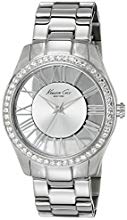 Kenneth Cole New York Transparency KC4851 - Reloj de acero inoxidable y cristales acentuados para mujer