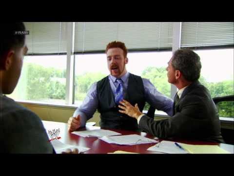 Sheamus attends a deposition with David Otunga and Ricardo Rodriguez: Raw, Sept. 10, 2012