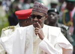 former General and Nigerian President, Muhammadu Buhari, arrived for his Inauguration at the eagle square in Abuja, Nigeria, Friday, May 29, 2015.