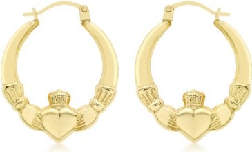 Carissima 9ct Yellow Gold Claddagh Earrings