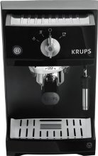 Krups XP 5210 Espressomaschine Piano 15 bar, 1 L Wasserbehälter auch für Pads, schwarz - edelstahl