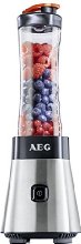 AEG PerfectMix SB 2400 Mini Mixer mit 0,4 PS-Power-Motor (bis zu 23.000 U/min, 4 Edelstahlmesser, bruchfeste 0,6 l BPA-freie Tritan-Trinkflasche, Standmixer und Smoothie Mixer)