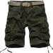 HEMOON Mens Military Style Twill Cargo Shorts Quick-dry Summer Shorts (WITHOUT BELT)