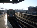 R142 2 Train enters the West Farms Square station in the Bronx.