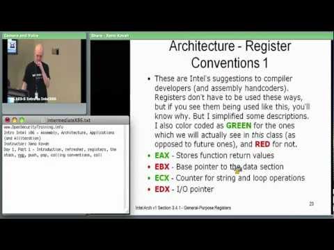 Day 1 Part 1: Introductory Intel x86: Architecture, Assembly, Applications