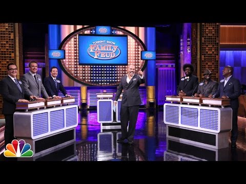 Tonight Show Family Feud with Steve Harvey and Jason Segel