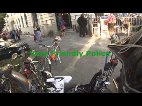 German Police and Drunken Man / KTM Duke 125/ Yamaha WR 125 R/X