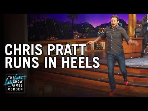 Chris Pratt Runs In Heels