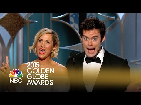 Bill Hader and Kristen Wiig Present Best Screenplay - The 2015 Golden Globes