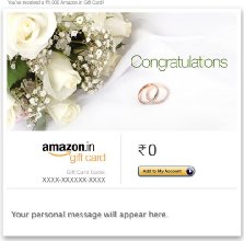 Wedding Wishes - E-mail Amazon.in Gift Card