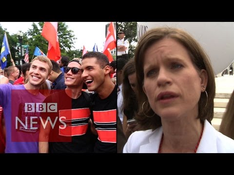 The moment after US Supreme court same-sex marriage decision - BBC News