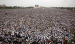 Tens of thousands of protestors from Gujarat’s Patel community participate in a rally in Ahmadabad, India, Tuesday, Aug. 25, 2015.