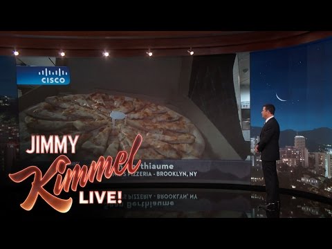 Jimmy Kimmel Interviews The Inventor Of the Pizza-Topped Pizza