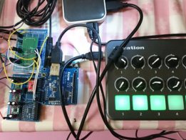 Arduino USBhostMIDI Surface controler audio mixer 