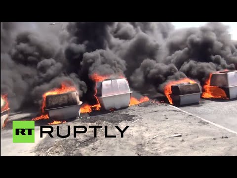 Fire, smoke in Bahrain as protests flare against Yemen airstrikes