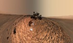 File - This low-angle self-portrait of NASA's Curiosity Mars rover shows the vehicle above the "Buckskin" rock target, where the mission collected its seventh drilled sample. The site is in the "Marias Pass" area of lower Mount Sharp.