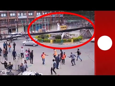 Incredible CCTV: Moment 7.9 magnitude earthquake hits Nepal